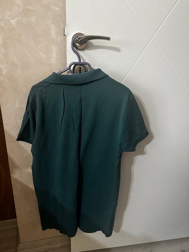 Erkek Koyu Yeşil Kısa Kollu Polo Tişört - Görsel 3