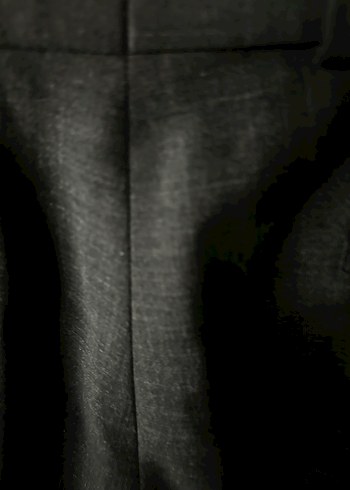 Gri Regular Fit Ofis Pantolonu Kemerli - Görsel 5