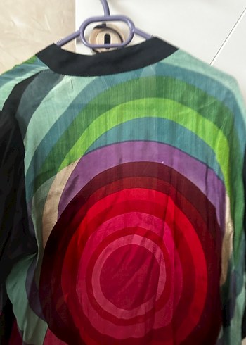 Renkli Bağlama Desenli Bohem Tunik - Görsel 4