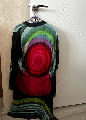 Renkli Bağlama Desenli Bohem Tunik - Görsel 5