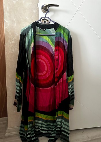 Renkli Bağlama Desenli Bohem Tunik - Görsel 2