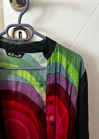 Renkli Bağlama Desenli Bohem Tunik - Görsel 3