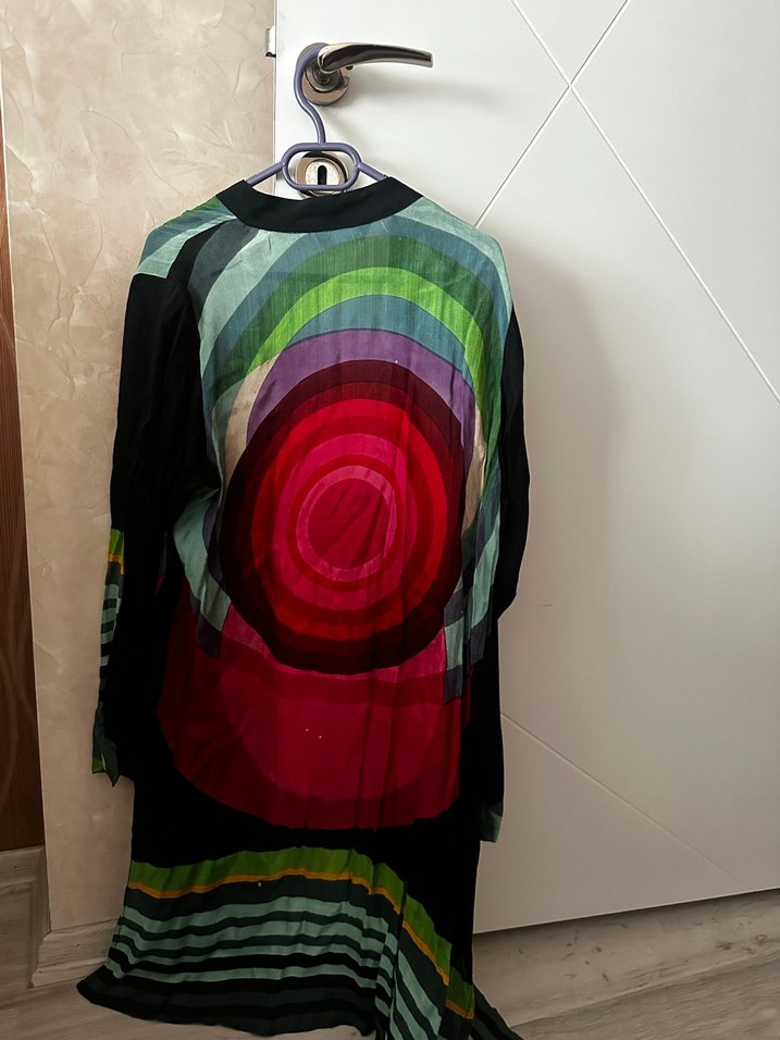 Renkli Bağlama Desenli  Bohem Tunik - Görsel 5