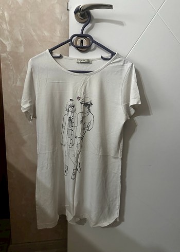 Pamuklu Baskılı Hamile Tişörtü - Görsel 2