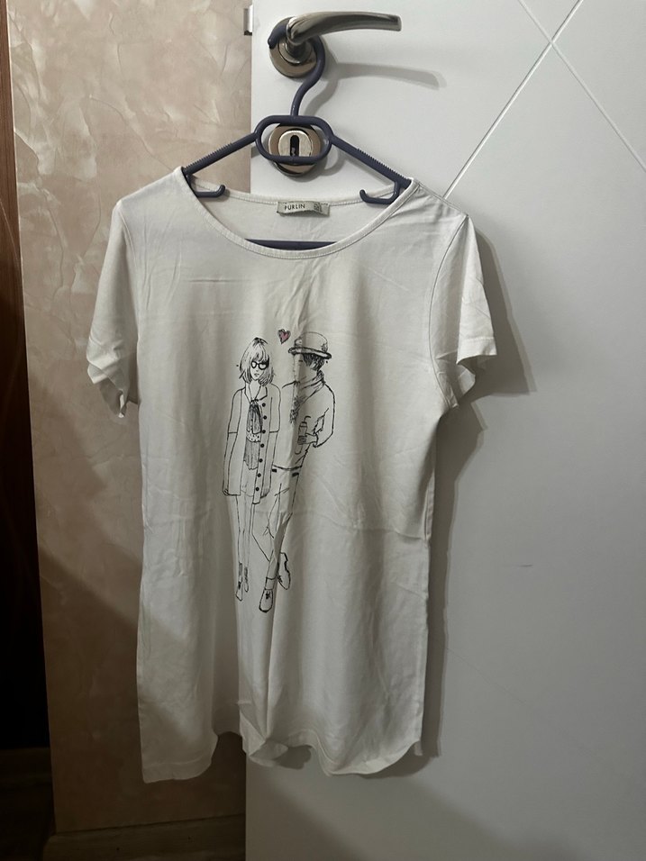 Pamuklu Baskılı Hamile Tişörtü - Görsel 2