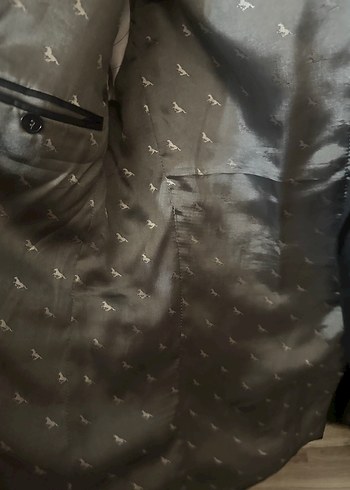 Gri Düğmeli Erkek Ofis Ceketi - Görsel 4