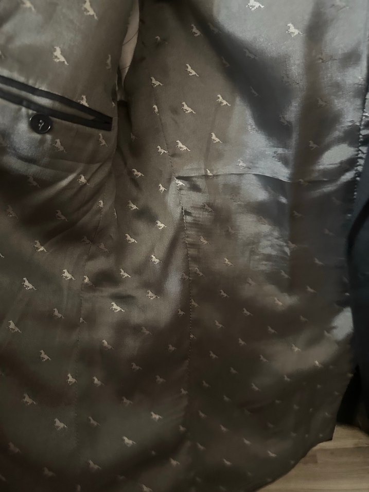 Gri Düğmeli Erkek Ofis Ceketi - Görsel 4