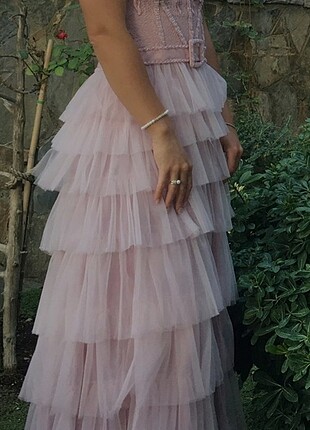 Trendyol & Milla Pembe uzun abiye