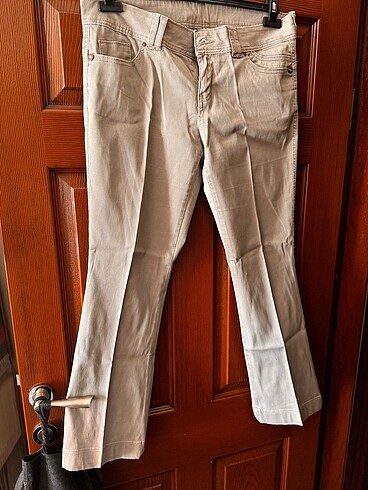 Keten flare pantolon