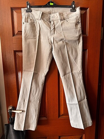 42 Beden camel Renk Keten flare pantolon