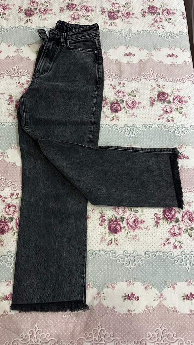 Koyu Gri Yüksek Bel Denim Jean — görsel 2/4