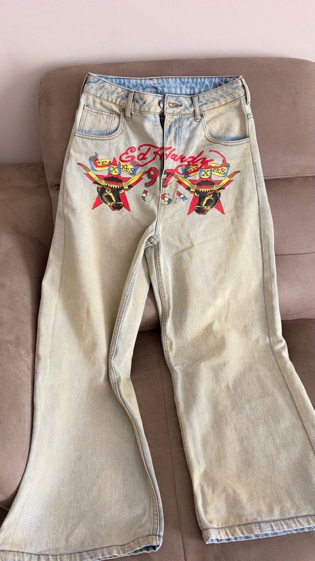 Ed Hardy jean. Orijinal — görsel 10/18
