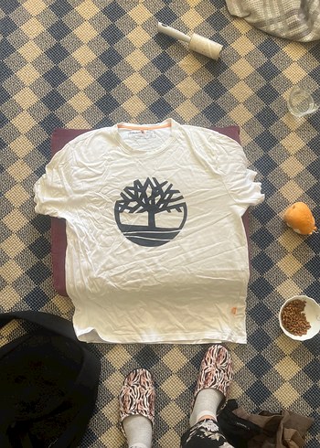Timberland Ekru Bisiklet Yaka Tisort