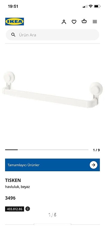 İkea Uzayan banyo askısı
