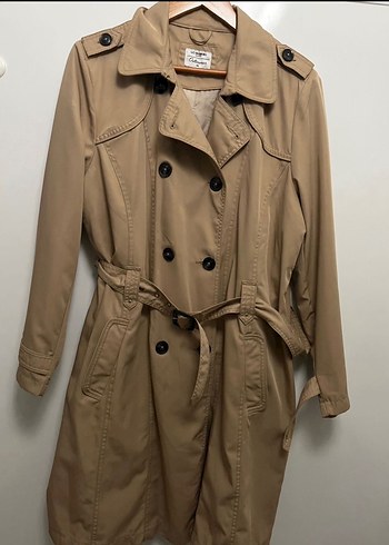 Bej Midi Boy Kadın Trençkot - Görsel 3