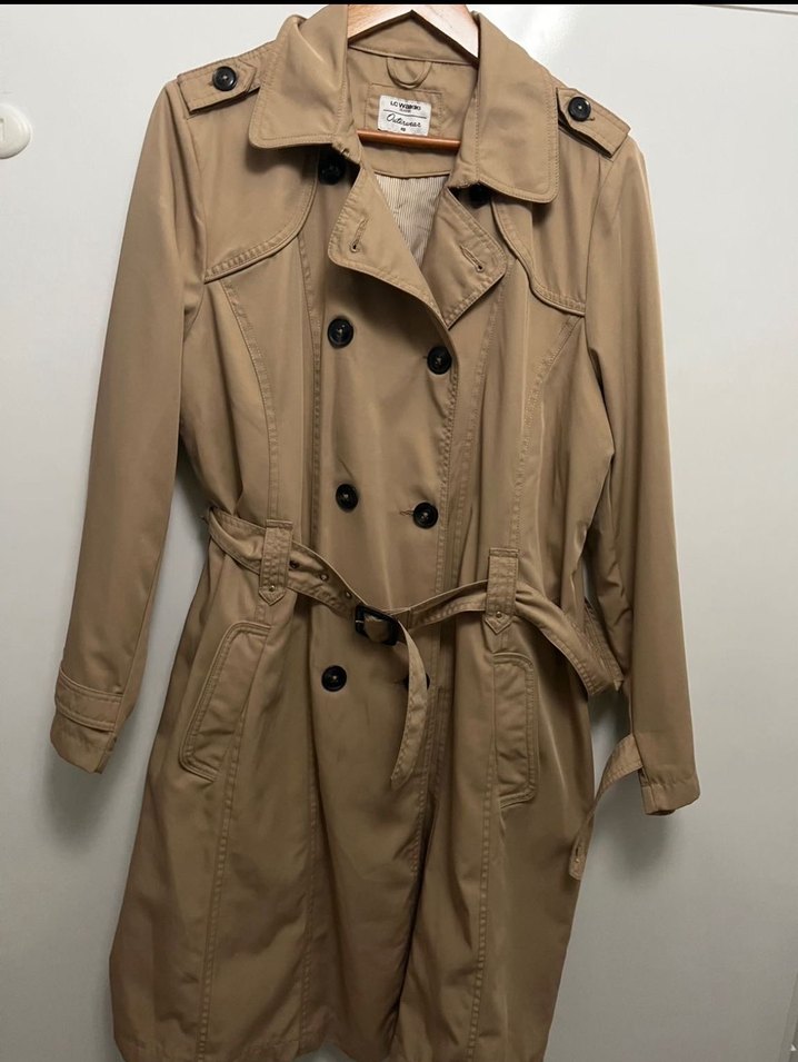 Bej Midi Boy Kadın Trençkot - Görsel 2