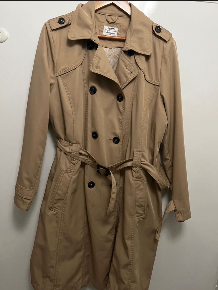 Bej Midi Boy Kadın Trençkot - Görsel 3