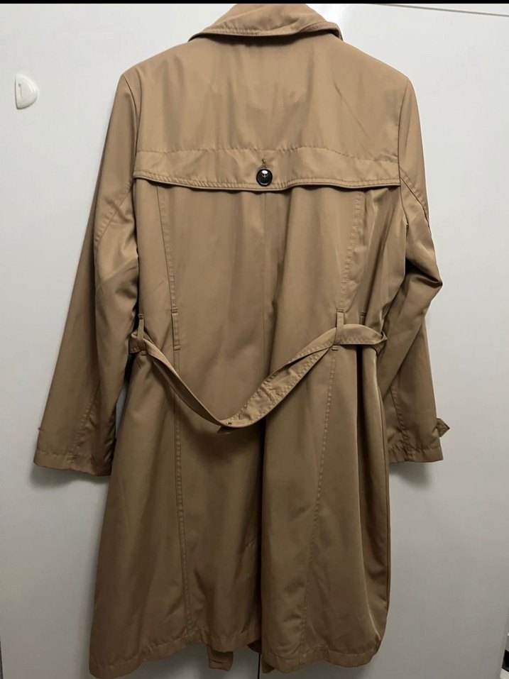 Bej Midi Boy Kadın Trençkot - Görsel 4