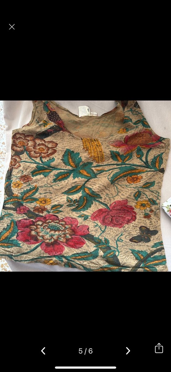 Çiçek Desenli Bohem Kolsuz Bluz - Görsel 2