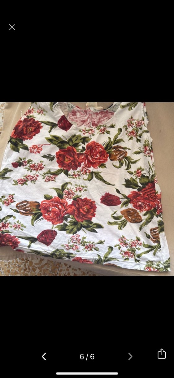 Çiçek Desenli Bohem Kolsuz Bluz - Görsel 3