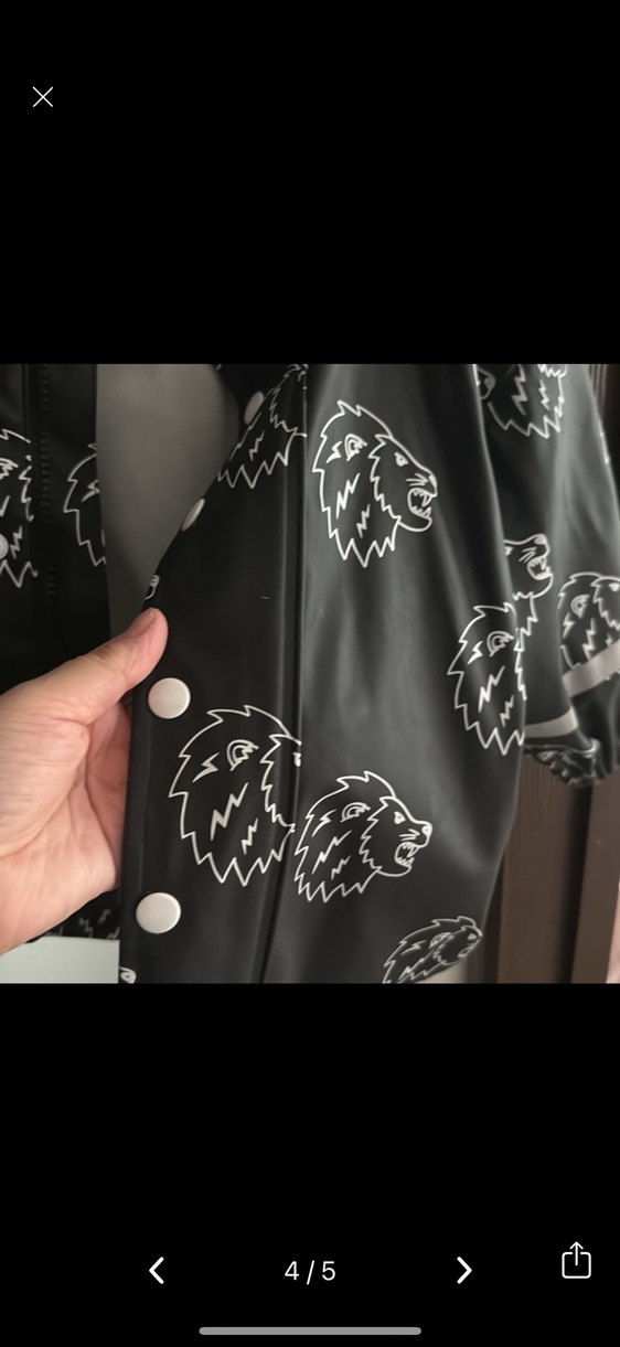 Siyah Baskılı Erkek Çocuk Yağmurluk yurtdısı - Görsel 2