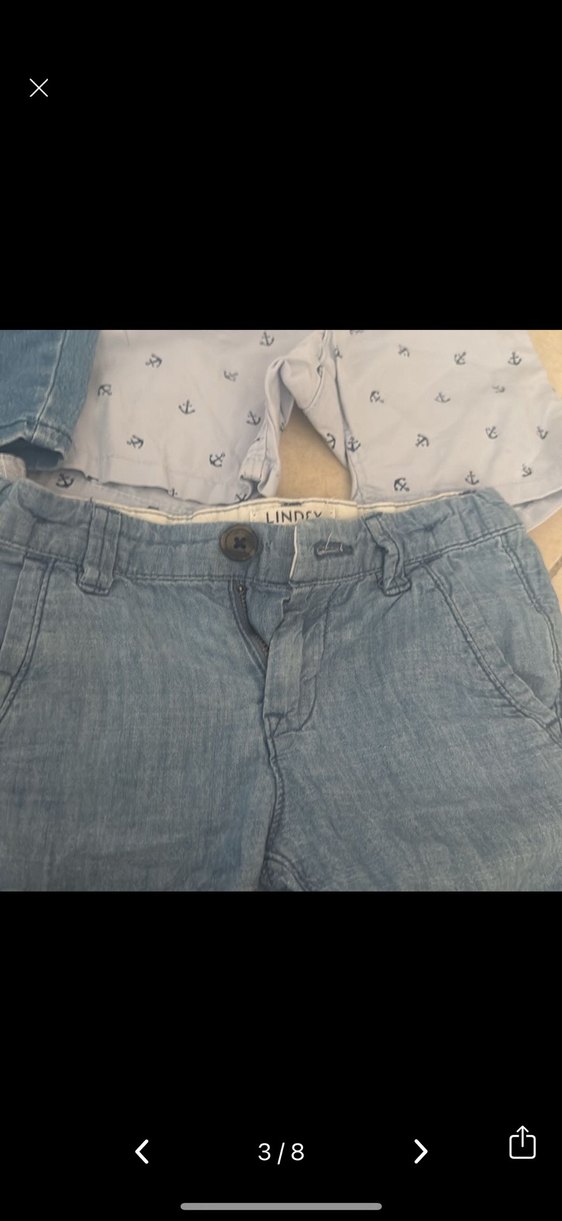 Gri Erkek Çocuk Rahat Kesim Kot Şort - Görsel 3