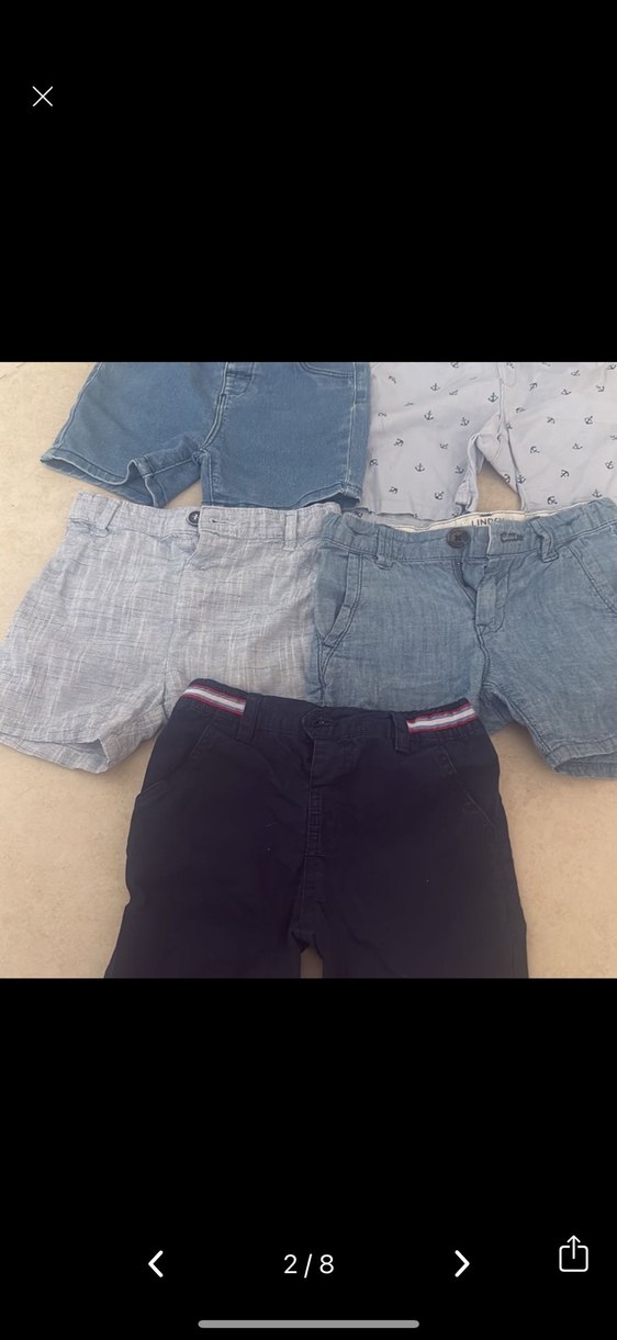 Gri Erkek Çocuk Rahat Kesim Kot Şort - Görsel 2