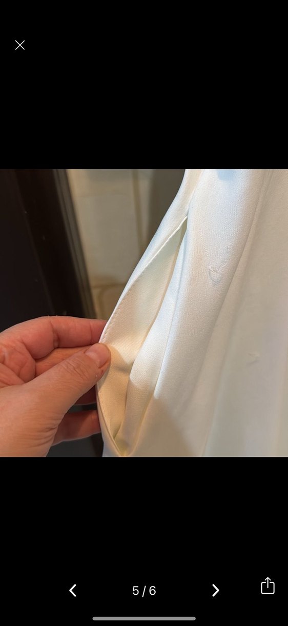 Beyaz Midi Uzunlukta Drapeli Kadın  Elbise - Görsel 3