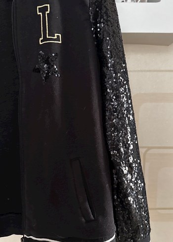 Siyah Fermuarlı Kadın Ceket LTB - Görsel 2