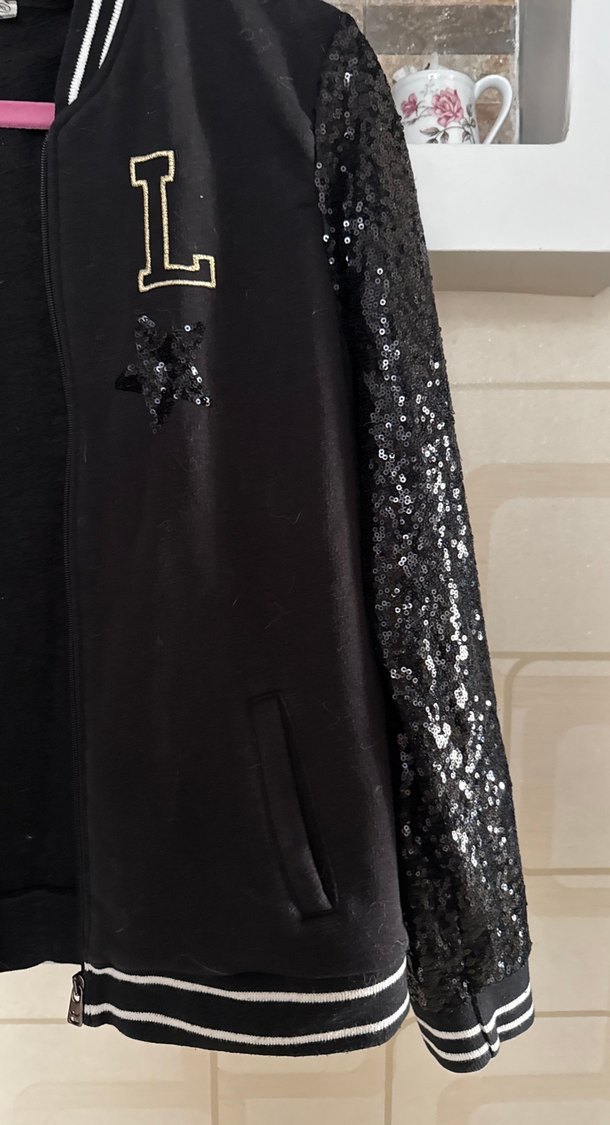 Siyah Fermuarlı Kadın Ceket LTB - Görsel 2