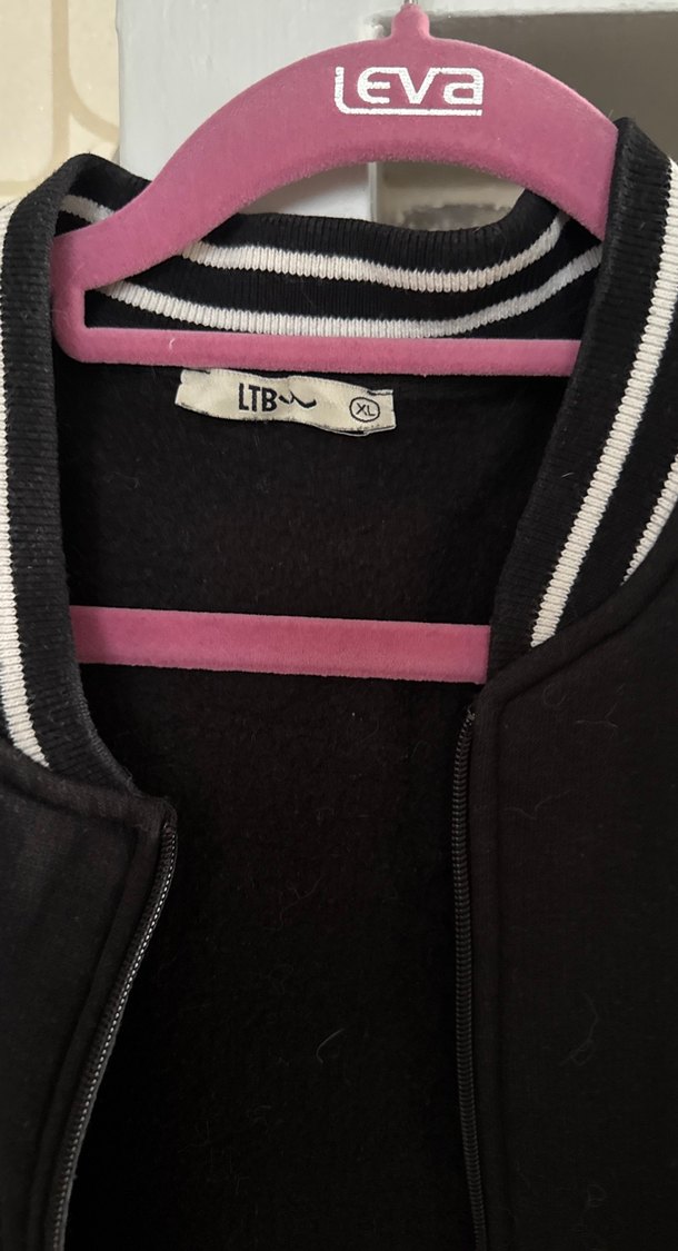 Siyah Fermuarlı Kadın Ceket LTB - Görsel 5