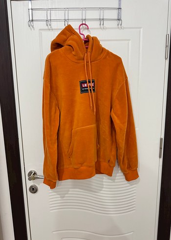 Levis Turuncu Kapusonlu Rahat Sweatshirt