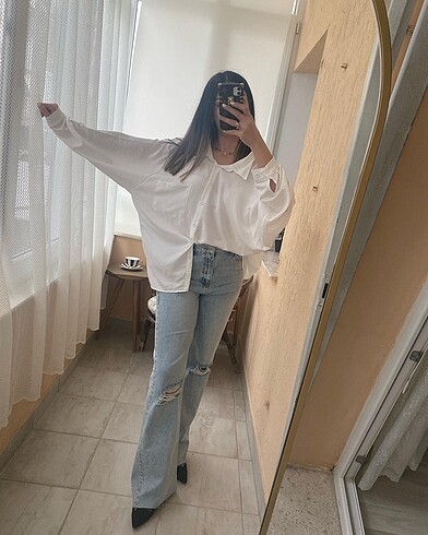 ZARA OVERSİZE GÖMLEK
