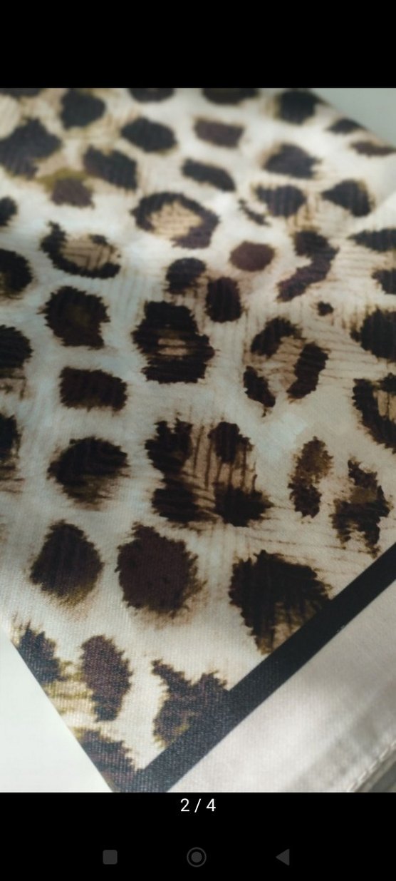 Kahverengi Leopar Desenli Kadın şal - Görsel 3