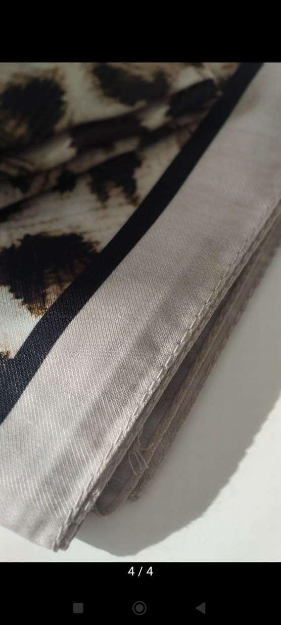 Kahverengi Leopar Desenli Kadın şal - Görsel 2