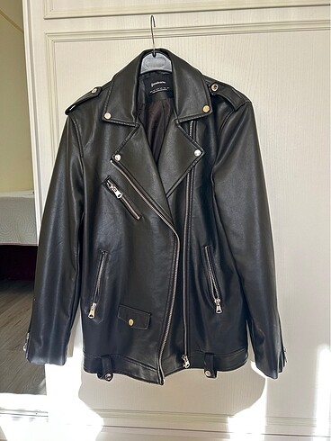 Deri biker ceket