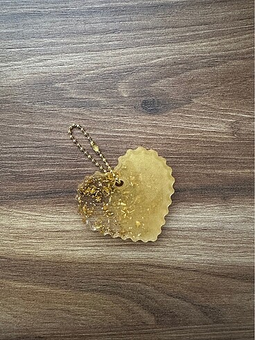 Epoksi gold anahtarlık, otomobil süsü, charm, dekoratif obje