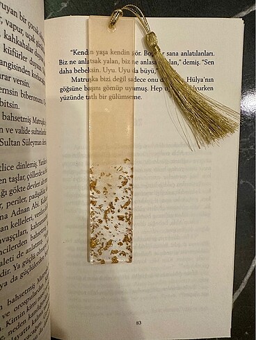 Epoksi gold kitap ayracı