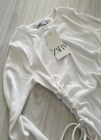 l Beden beyaz Renk Zara Elbise
