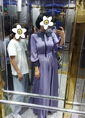 Ykz ceylan saten elbise - Görsel 2