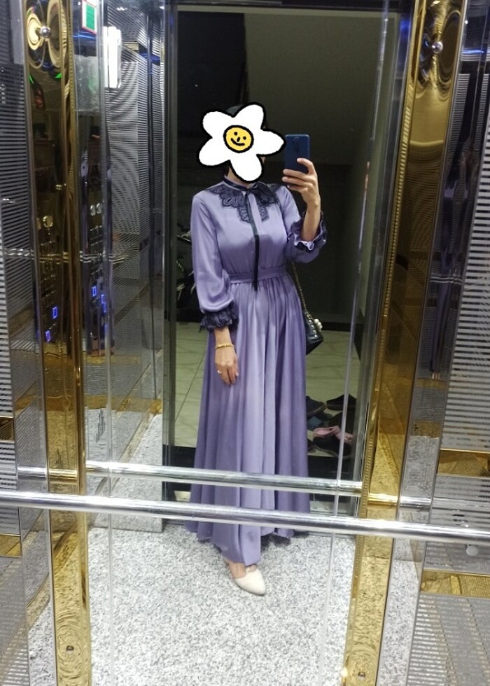 Ykz ceylan saten elbise - Görsel 3