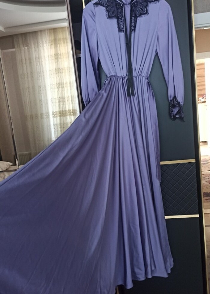 Ykz ceylan saten elbise - Görsel 4