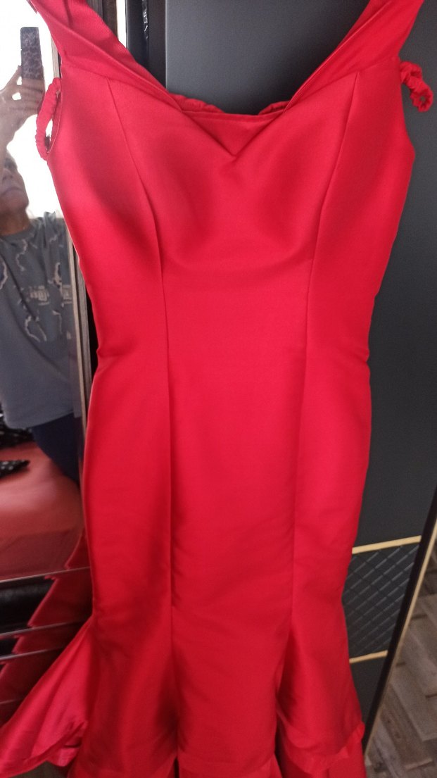 Kırmızı Ssten Uzun Abiye Elbise - Görsel 2