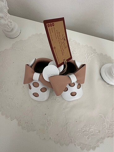 Ayakkabı yeni doğan bebek gerçek deri yumuşacık 11 cm - Görsel 2