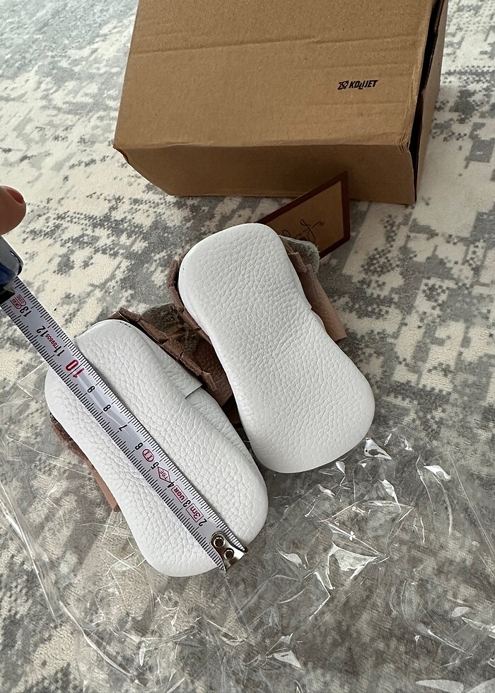 Ayakkabı yeni doğan bebek gerçek deri yumuşacık 11 cm - Görsel 5