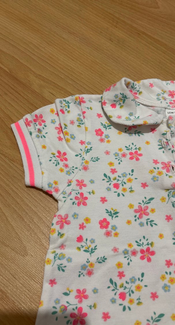 Çiçek Desenli Kız Çocuk Kısa Kollu Gömlek - Görsel 3