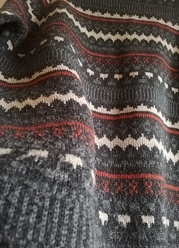 m Beden çeşitli Renk Desenli Retro Kazak