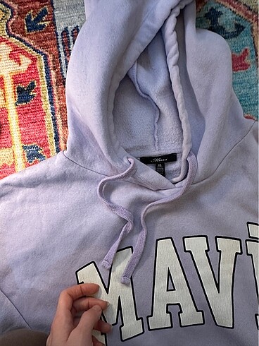xs Beden Mavi sweatshirt