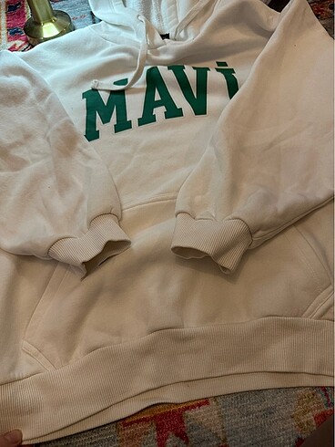 xs Beden Mavi sweatshirt