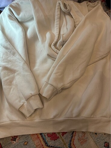xs Beden beyaz Renk Mavi sweatshirt